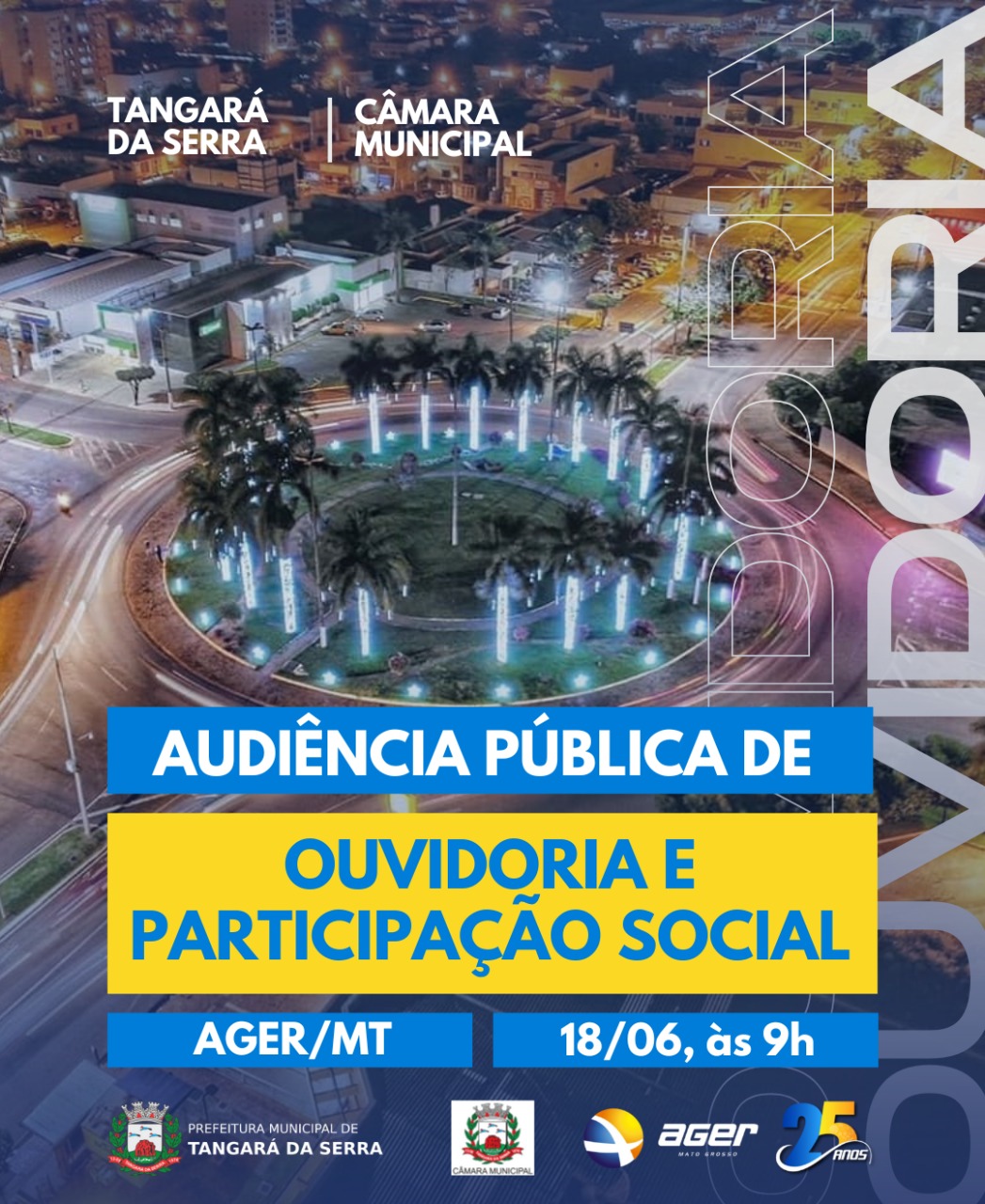 Audiência Pública: AGER e Câmara discutirão na quarta (18), os serviços de energia elétrica, pedágio e transporte rodoviário 