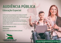 Educação inclusiva para pessoas com deficiência é tema de audiência pública nesta segunda (06) 