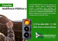 Trânsito, acidentes e infraestrutura serão temas debatidos em Audiência Pública na Câmara