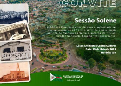 Aniversário Tangará da Serra 47 anos!