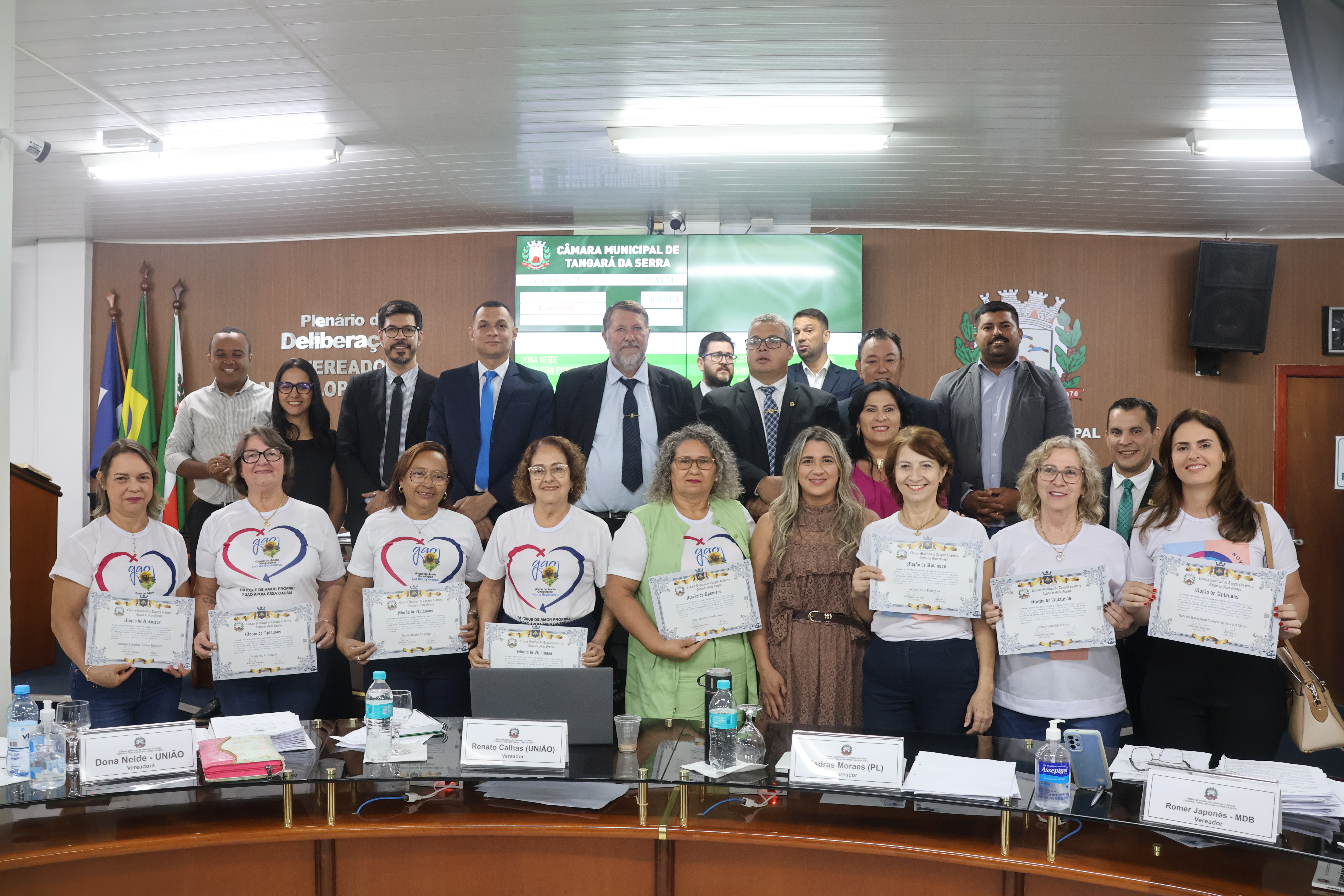 Câmara homenageia Grupo de Apoio Luz da Esperança (GAO) pelos 23 anos de voluntariado