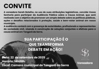 Audiência Pública: Legislativo debaterá nesta segunda (22), políticas de proteção e bem-estar animal 