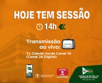Legislativo encerra semestre nesta terça (15), com a realização da 26ª Sessão Ordinária