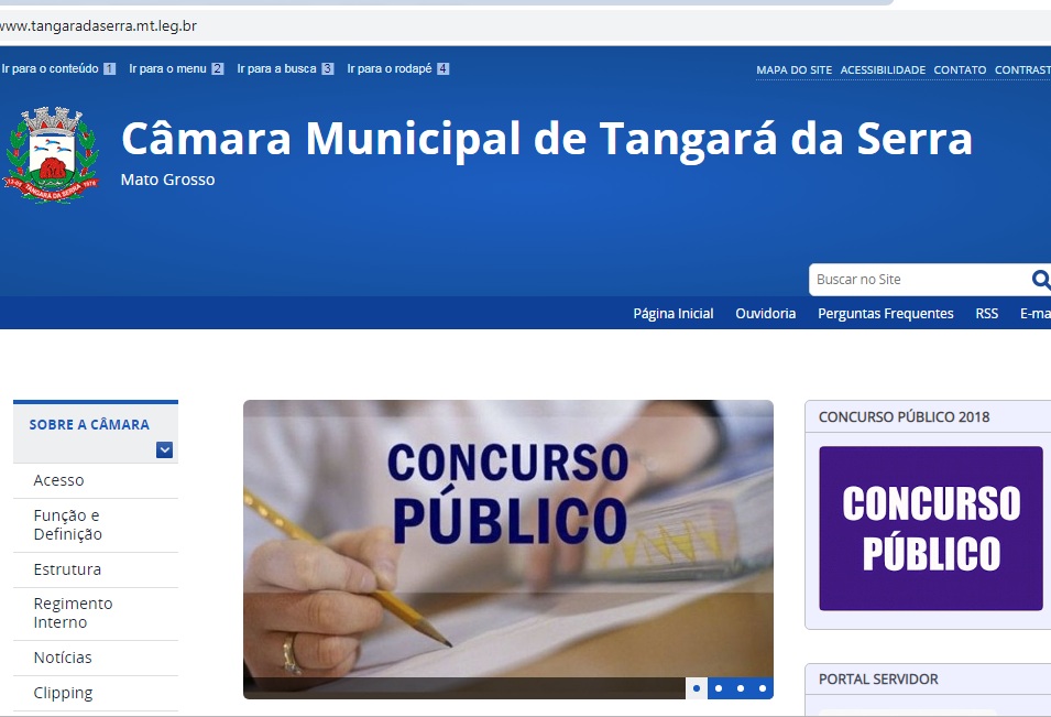 Site da Câmara Municipal ficará fora do ar no fim de semana